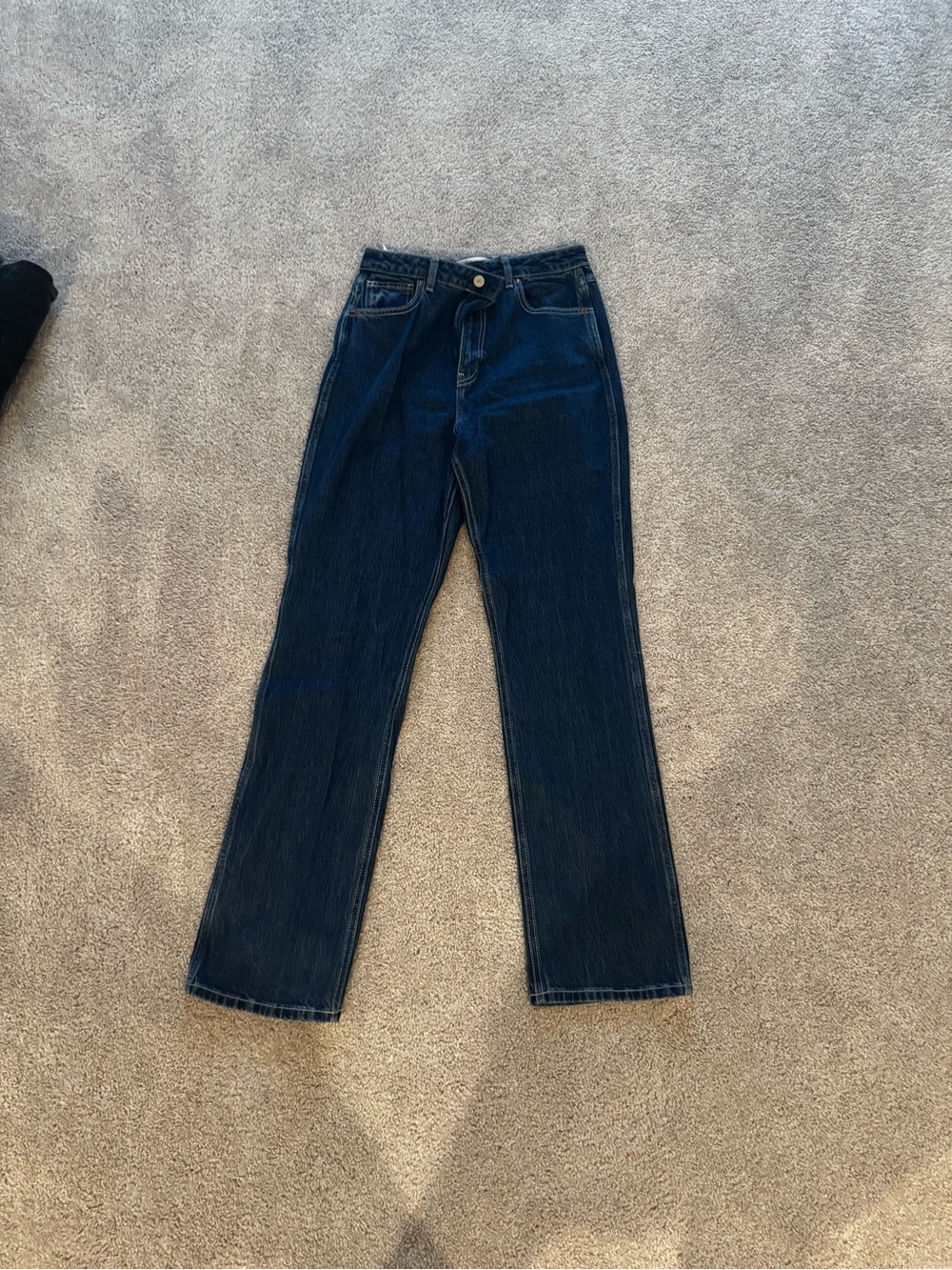 Reformation Straight Leg Jeans - Dark Blue Denim